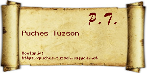Puches Tuzson névjegykártya